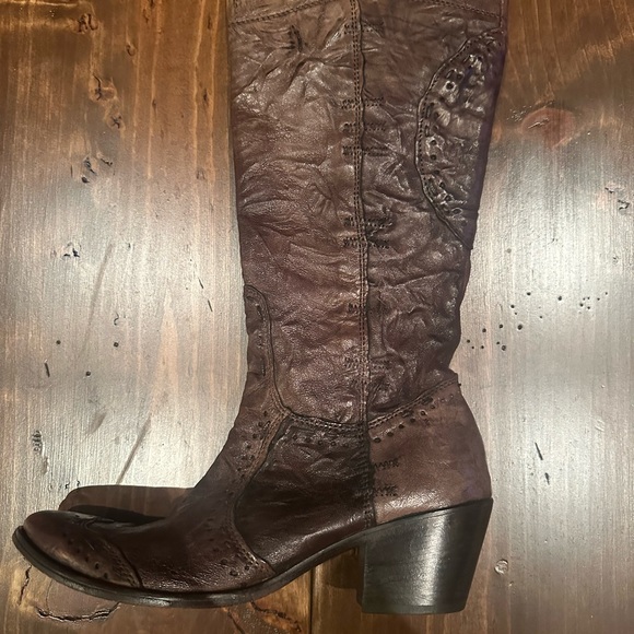 100% leather Mark Nason Siren boots with luxurious animal print lining sz 8.5 - Picture 2 of 16